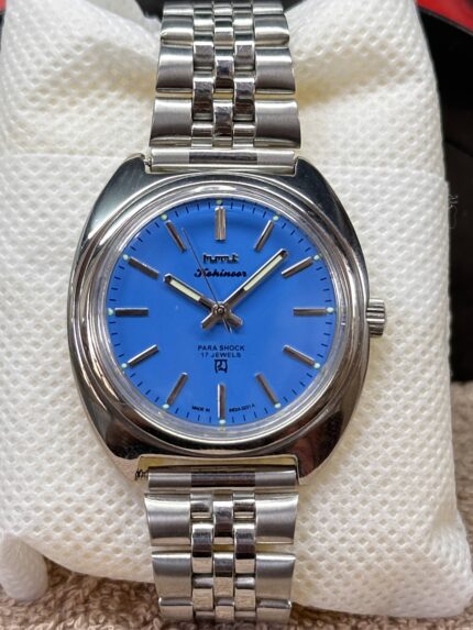 HMT Kohinoor Hand Winding 36mm Blue Dial Vintage Men’s Watch Steel India