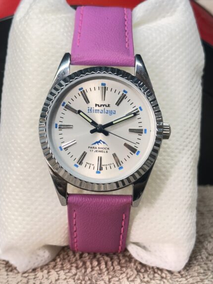 Vintage HMT Himalaya Silver Dial 17 Jewels Hand Winding Mens Watch 36mm SS.