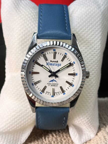 Vintage HMT Himalaya White Dial 17 Jewels Hand Winding Men's Watch 36mm Steel!!