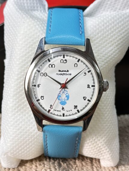 Vintage HMT Kannada White Dial 17 Jewels Hand Winding Men's Watch 36mm Steel!!